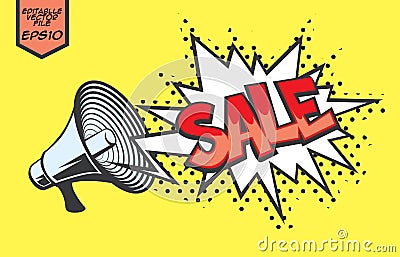 speaker horn â€“ stock illustration â€“ stock illustration file Cartoon Illustration